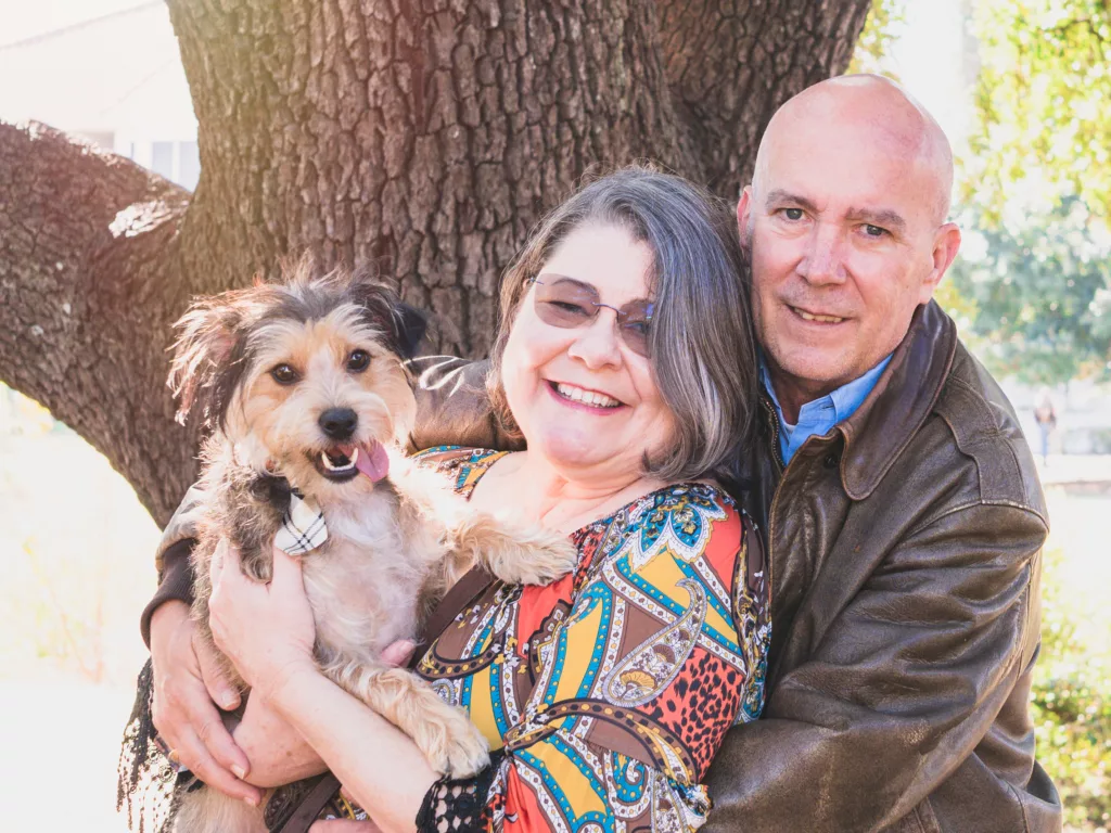 This is Jesse, Betsy and Happ. Jesse had early-onset Alzheimer's Disease.