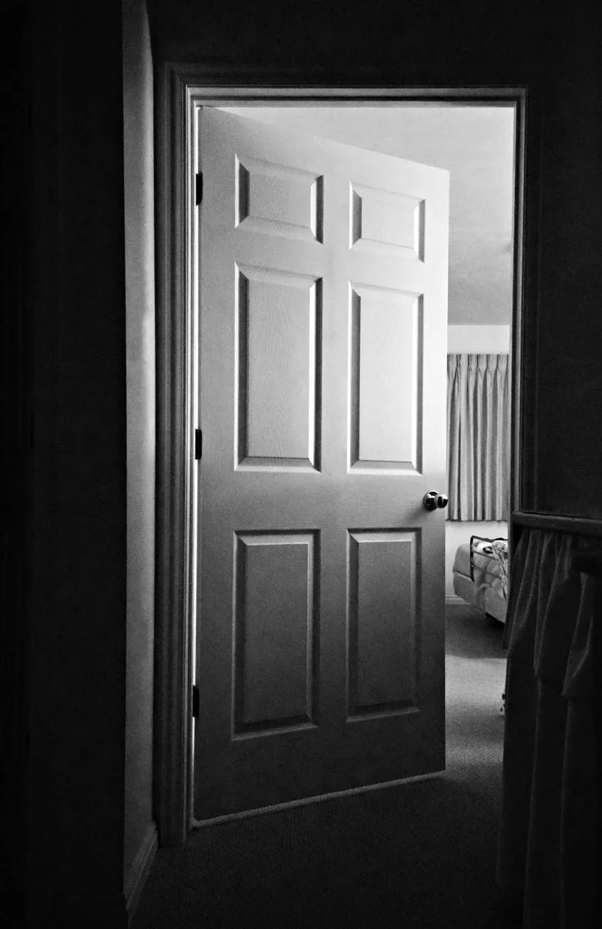 Photo of open door to the bedroom. Katie Benson