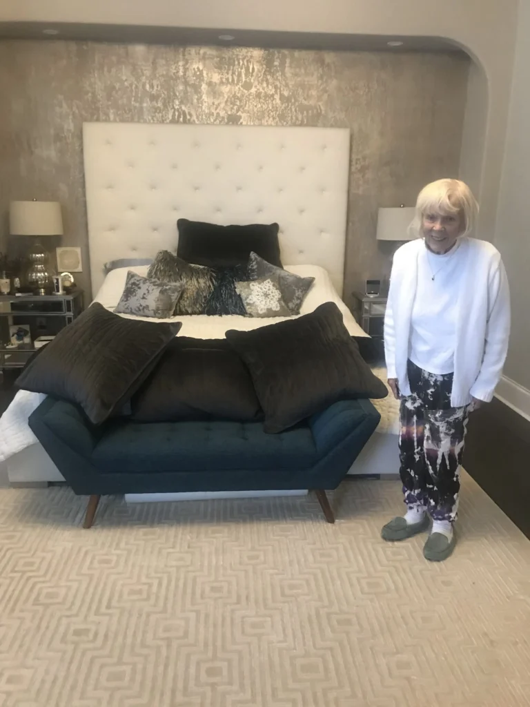 One of the activities that seemed to quiet Donna’s mind late into her journey with dementia was to make beds, giving the screenplay its title.