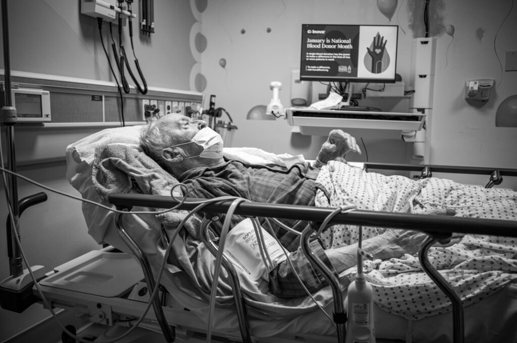 Following complications from a nurse's attempt to change his catheter at home, 911 had to be called, and my old man is brought to the emergency room. Hospital visits have become an all-too-frequent reality.