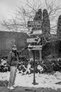 Jack Port of Dubquue Sister Cities Sign