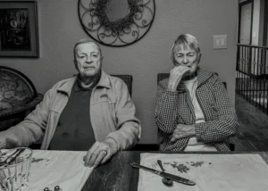 Jan and Jack at son Bills House for Dinner