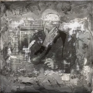 Dad is Dizzy, 2017, mixed media on canvas