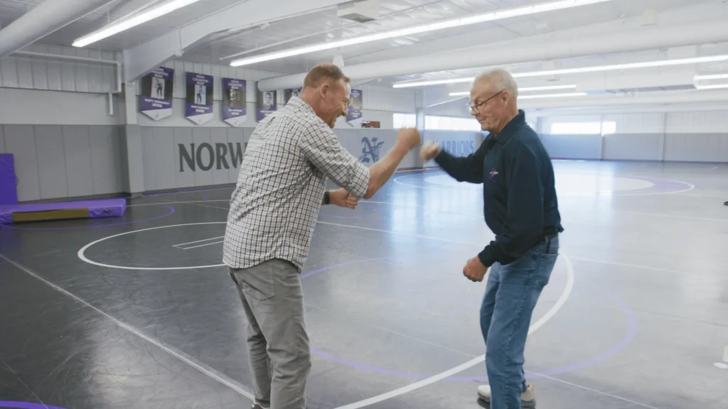 2A Luke and Dad still wrestling