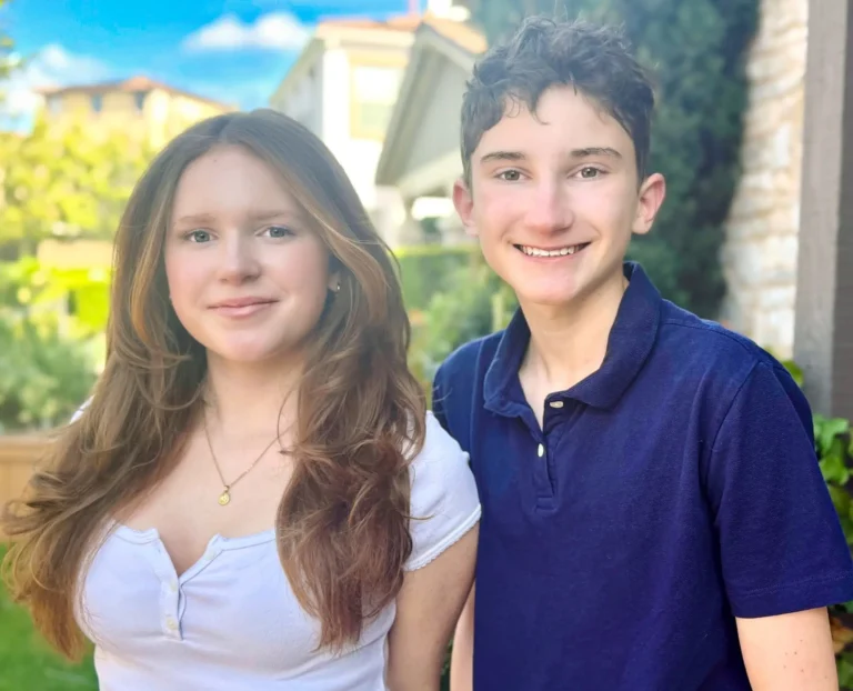 Vivienne and Alexander Fullerton, the sister-brother due behind Creative Hearts Art Therapy, a nonprofit offering engaging art workshops to seniors in care communities in Southern California.