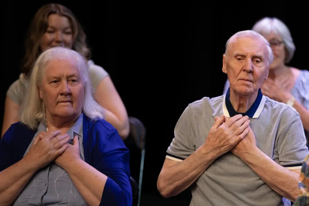 Stillness and touch become dance—capturing the film’s quiet exploration of emotion, reflection and presence.