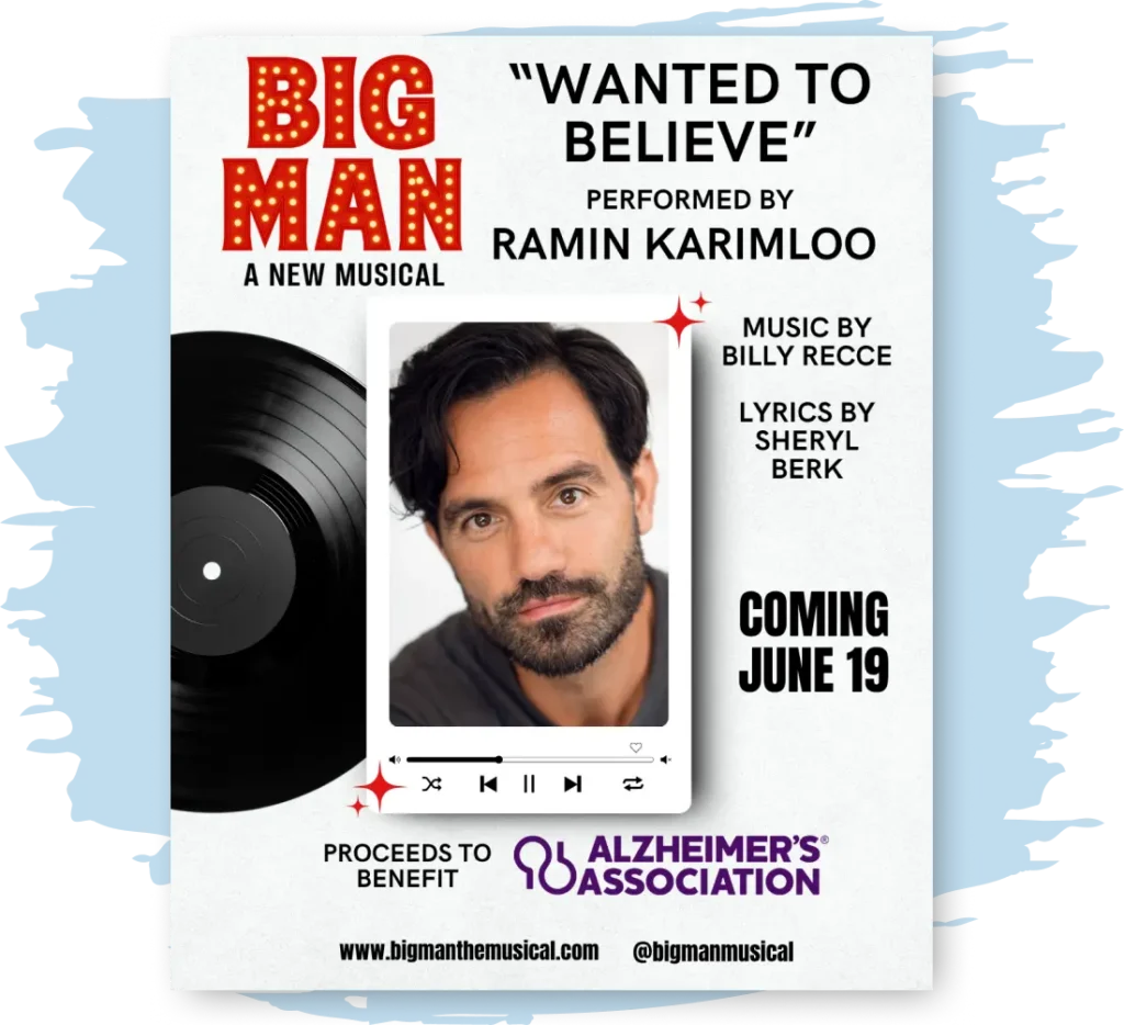 Poster for the song release "Wanted to Believe" from the "Big Man" musical