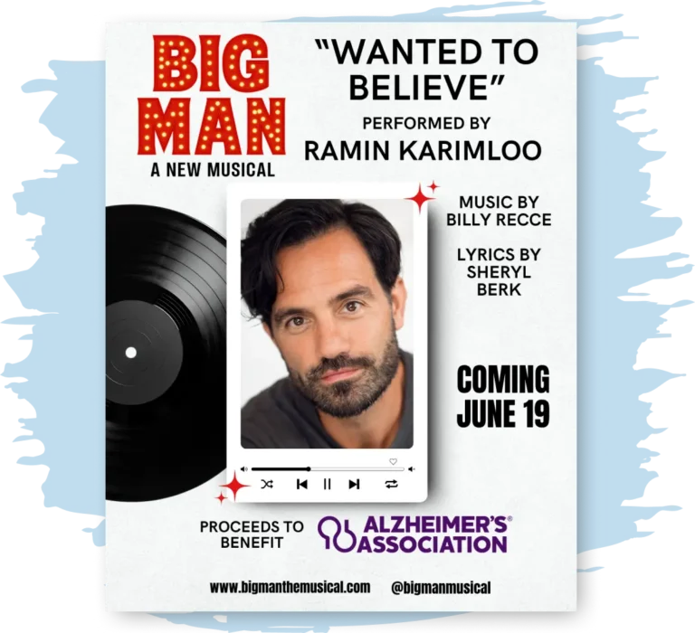 Poster for the song release "Wanted to Believe" from the "Big Man" musical